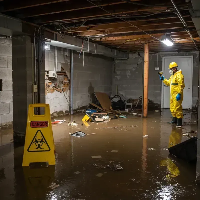 Flooded Basement Electrical Hazard in Saint John, IN Property