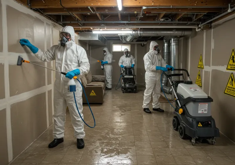 Basement Moisture Removal and Structural Drying process in Saint John, IN